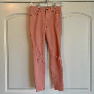 LOFT Peach Denim Legging Size 25